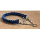 Braided semi-choker (martingale) collar for small dogs