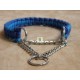 Braided semi-choker (martingale) collar for small dogs