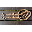 Flat looped braided reins